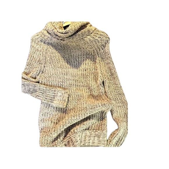 Boutique Sweaters - “Pull & Bear” Ivory Cowl Neck Knit Pullover Sweater
